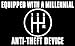 American Vinyl Equipped with a Millennial Anti Theft Device Bumper Sticker (car Drive Manual Gear Stick)