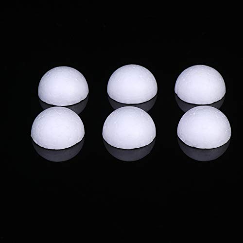 EXCEART 100 Stuks Halve Schuimballen 4 Cm Gladde Ronde Polystyreenschuimballen Halve Cirkel Schuimballen Modellering Van… - Image 4