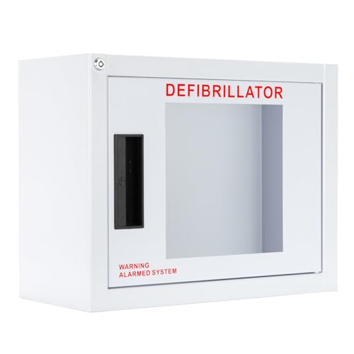 Image of Standard, Alarmed AED Cabinet, Compact. Fits Many Defibrillators on The Market. Measures 11.63 inch H x 14.75 inch L x 6.75 inch D. Essential Storage for Indoor AEDs.