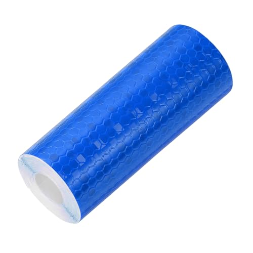 YELARXI Reflective Tape PVC Strong Adhesive Safety Warning Reflector Tape, 10 Feet x 4 Inch Outdoor Waterproof Conspicuity Fit for Trailers Trucks Vehicles Bikes (Blue)