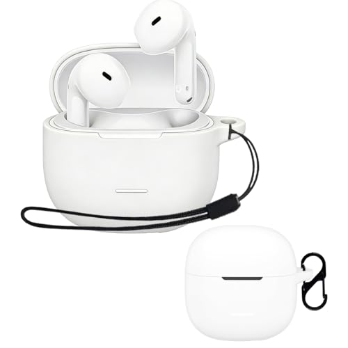 For Xiaomi Redmi Buds 8 Active �P�[�X �����h�~�p�̃��r�i�t��+�X�g���b�v�t�� �y�� �L�Y�h�~ �h�o �����[�d�\ �����ɂ��� �_�炩�ȃV���J�Q���̃X�|�[�c �X�����\�t�g �P�[�X �J�o�[ Xiaomi Redmi Buds 