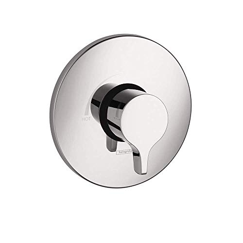 hansgrohe Ecostat Modern Minimalist Easy Control 1-Handle 7-inch Wide Pressure Balance Shower Valve Trim in Chrome, 04355000