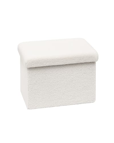 ZOLANOful Ottoman with Storage, 16.5"x12.6"x12.6" Folding Foot Stool Ottoman with