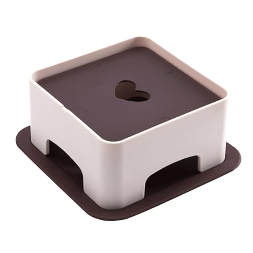 GrnArt ペット用 給食器 皿 給食台セット 小型犬 中型犬用 フレンチブルドッグ フードボウル テーブルセット お洒落 食事がラク 滑り止め シリコーンマット付き (S)