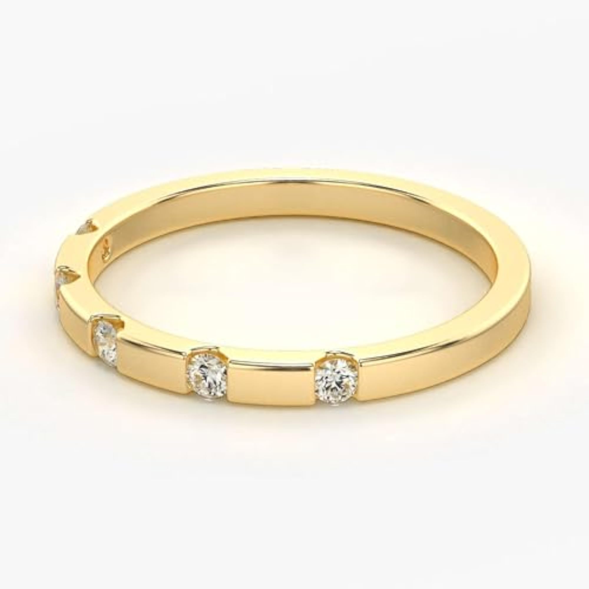 Women's Sterling Silver & Lab Grown Diamond 0.18cts Elegant Ring