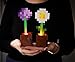 Minecraft Daisy and Allium Flower Pot Mood Lights, Set of 2 | Nightstand Table Lamp with LED Light for Bedroom, Desk, Living Room | Home Decor Room Essentials | Video Game Gifts and Collectibles