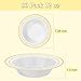 BESTSTAR 100 Pack Disposable Soup Bowls with Gold Rim, 12oz Premium Heavy Duty Plastic Dinner Bowls for Party, Wedding and Holiday