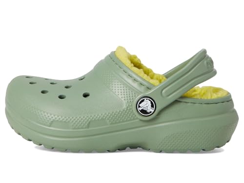 Crocs Unisex Kids Clog,Classic Lined Clog T,Moss,10 UK Child - Image 8
