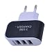 Produktbild IronHeel Dreifacher USB-Port Reiseladegerät-Adapter Smart Charging Head - Schwarz