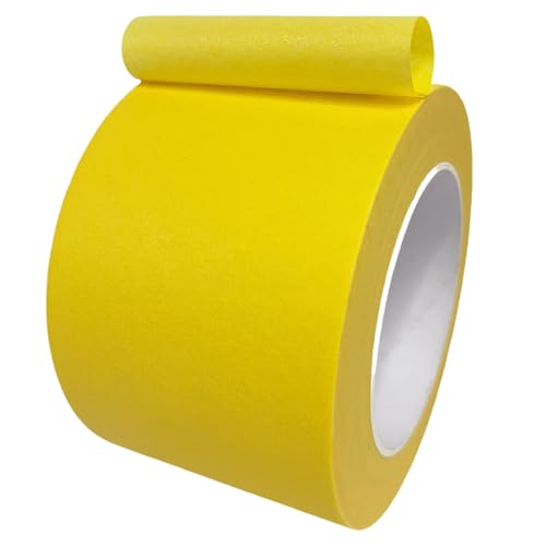 Image of Wide Masking Tape, Yellow Painters Tape, 3 Inch x 55 Yards | Multi-Purpose for Painting, Building, Labeling, Edge Finishing & DIY Projects