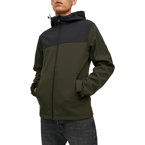 JACK & JONES Herren Jjemarvin Hood Softshell Noos Jacke, Rosin, M EU