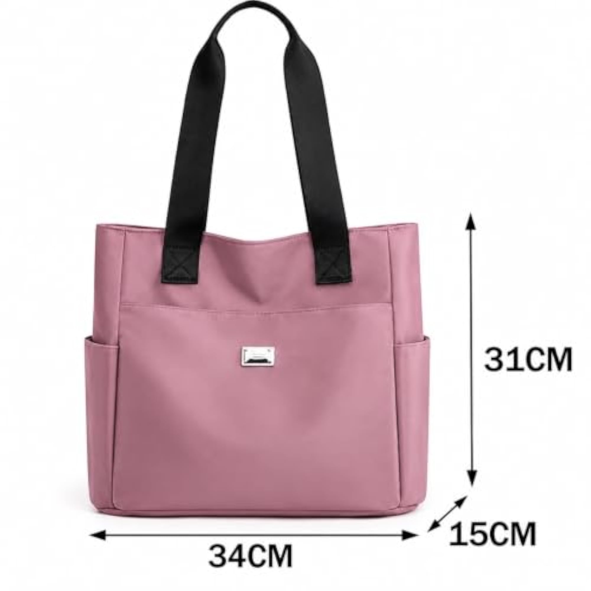 Women's Waterproof Nylon Shoulder Bag, Black