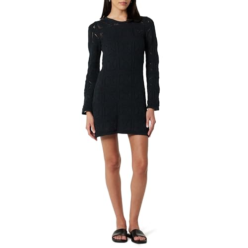 The Drop Damen Gehäkeltes Mikro Mini-Kleid Laney, Schwarz, S