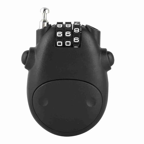 Glomora Candado de combinación de 3 dígitos con cable, candado de código de seguridad portátil para cochecito, equipaje, mochila y equipo para actividades al aire libre (Negra)