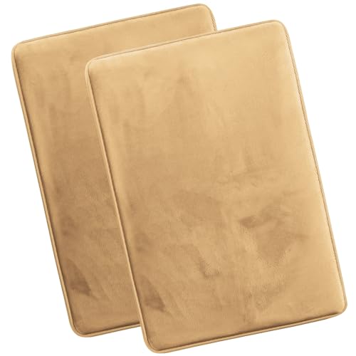 Nestl Set of 2 Bath Rugs, Absorbent Memory Foam Bath