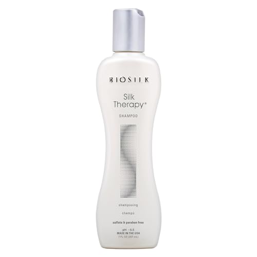 BioSilk Silk Therapy Shampoo, Gentle Hair Cleanser Delivers Healthy & Shiny Hair, Great For All Hair Types, Sulfate, Paraben & Cruelty-Free, 7 Oz