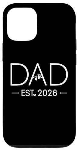 Papá EST 2026 Nuevo Papá Mamá Padre Será 2026 Día del Padre Carcasa para iPhone 12/12 Pro Papá EST 2026 Nuevo Papá Mamá Padre Será 2026 Día del Padre Carcasa para iPhone 12/12 Pro