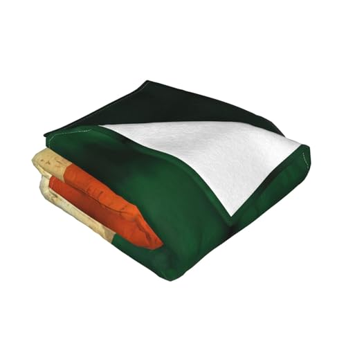 Couverture drapeau irlandais flanelle 203x152cm pour soirée cinéma et salon