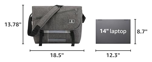 Image of OIWAS Messenger Bag for Men, 15.6 Inch Laptop Crossbody Bags Women Casual Satchel Shoulder Bag College Travel Office Briefcase