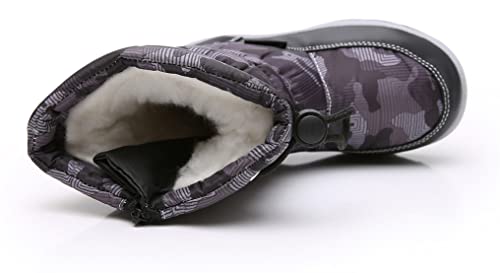 Apakowa Kid'S Boys Cold Weather Snow Boots  thumb #10