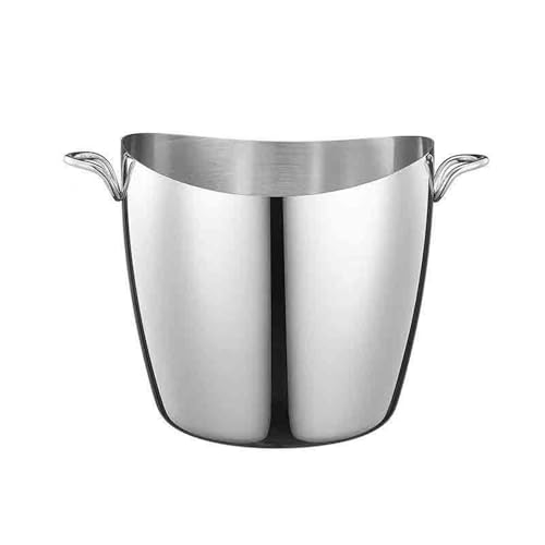 Cubo de acero inoxidable para vino y champán, soporte enfriador de lujo ligero 6