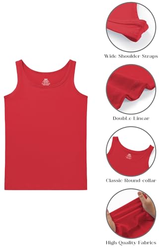 Image of QBK 2T-13Years Girls Tank Tops Cotton Dance Basic Sleeveless Undershirts | Gymnastics Ballet Dancewear