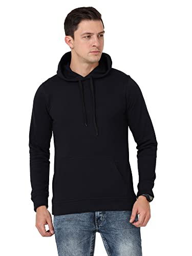 Image of Ideation Men's Cotton Hooded Neck Solid Full Sleeve Hoodies with Kangaroo Pocket