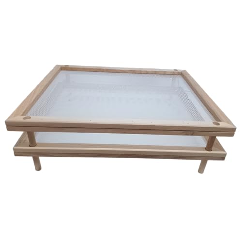 COSE DA CASA Set 2 Essiccatori impilabili sovrapponibili con telaio in legno e rete alimentare stendipasta per essiccare cibi alimenti pasta