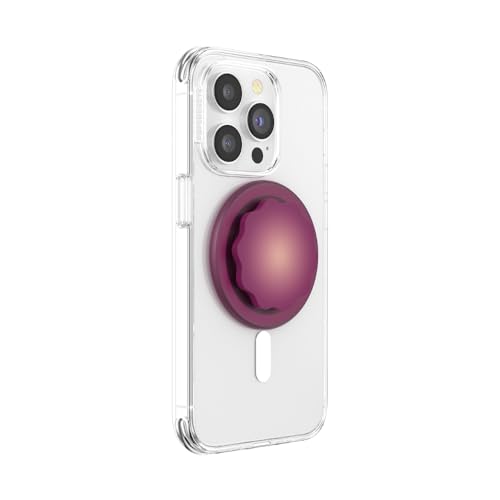 Image of PopSockets Phone Grip for MagSafe with Kickstand, Magnetic Stand, Swappable Top, Secure Hold for iPhone MagSafe Cases, Phone & Tablet Grip - Molded Flower Blue Sigh