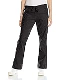 Cargohose mit ausgestelltem Bein aus leichtem Stretchmaterial mit elastischem Bund mit durchgehendem Netzzug und Logo-Utility-Schlaufe