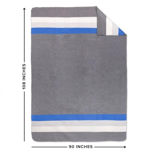 Image of Arcturus Rainier Wool Blanket - Warm, Heavy, Washable, Bed Blanket | Great for Home & Camping (Lake Washington, King)