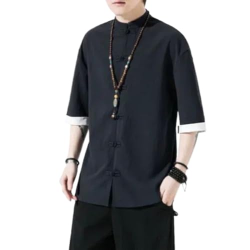Chemise d'été homme en coton et lin idéale pour les vacances