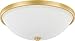 Capital Lighting 2325CG-SW Perkins Soft White Glass Flush Mount, 3-Light 180 Total Watts, 5"H x 15"W, Capital Gold