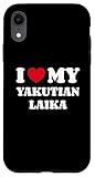 I Love My Yakutian Laika Chien Coeur Amour Laika de Yakoutie Coque pour iPhone XR