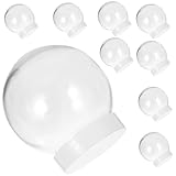 Zerodeko 10 Uds. Globo De Nieve DIY Globo De 270Ml Plástico Transparente Con Tapa De Rosca De Exhibición Rellenables De Navidad Para Manualidades