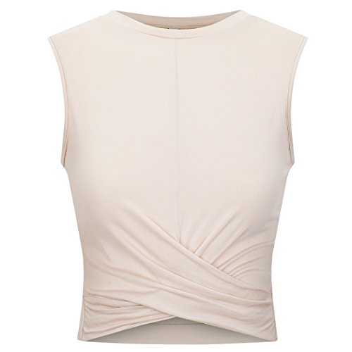 Women's Sleeveless Crop Tops Slim Fit Summer Midriff Baring Vest Tops