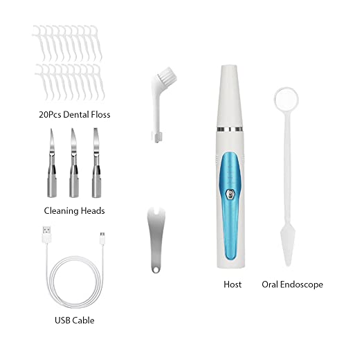 yeacher Removedor de cálculo dental elétrico, removedor de tártaro, carregador USB, kit de limpeza d