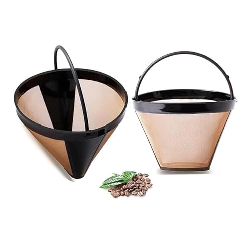 Lista de Filtros de café los 5 mejores. 37 NELAPARO 2 PCS Filtros Reutilizables de Cono, Filtro Cafetera de Cono 12 Tazas para Cafeteras Ninja, Cuisinart, Krups y Más, Apto para de Recambio de Cafeteras y Café Preparado a...
