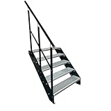 [Utilisation polyvalente] - Utilisable comme escalier extérieur, escalier de jardin, escalier de terrasse, escalier de garage, escalier de balcon, escalier industriel, escalier de camping, escalier de caravane, et bien plus encore