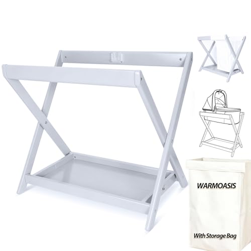 WARMOASIS Bassinet Stand Compatible with UPPAbaby Bassinets Since 2015 Bonus Storage Bag Included One-Touch Open and Close Secured with reinforced clamps comfortable sleeping space for your little one