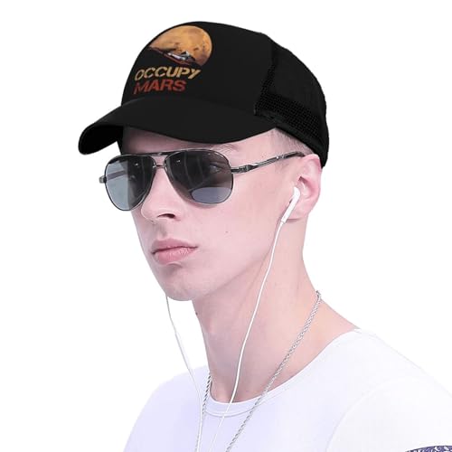 Occupy Mars Mesh Baseball Cap - Classic Adjustable Peaked Cap, Trucker Hat for Men and Women4
