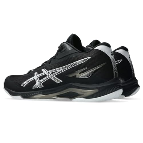 ASICS ASICS Men's Netburner Ballistic FlyteFoam 4 Mid Top Volleyball Shoes, 7, Black/White
