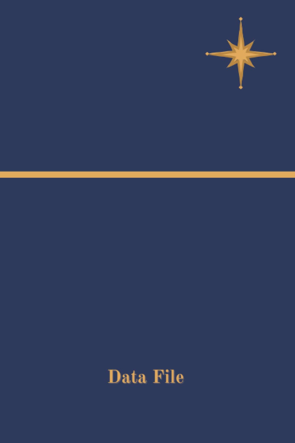 Data File: Star Fleet Sci-Fi Themed Notebook/Journal Cover Dark Blue