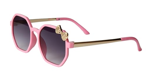 EYEGLASSTOR Girls Sunglasses for Kids, Bow Ribbon Sunglasses, UV Protection, Cute Stylish Shades for Little Girls, Lightweight Frame, Secure Fit, Pink Grey by EYEGLASSTOR - Used condition - Image 6