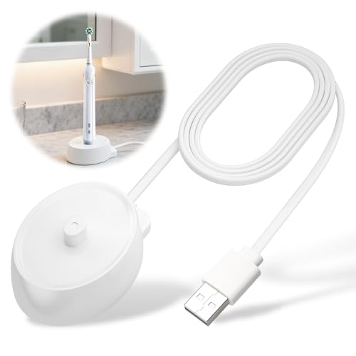 Cargador USB para Oral B Cepillo Electrico, Portátil Cargador Cepillo Modelo 3757, Impermeable Charger Cable De Alimentación De Repuesto De Inducción para Oral B IO6/iO5/iO4/iO3/P2000/P4000/P6000