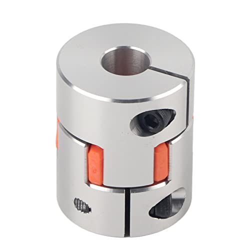 Flexible Coupler,D40 L50 Flexible Jaw Coupler Aluminum Alloy CNC Jaw Shaft Coupling Spider Flexible Coupler Steeper Motor Coupling for Shafting Transmission,14X14mm