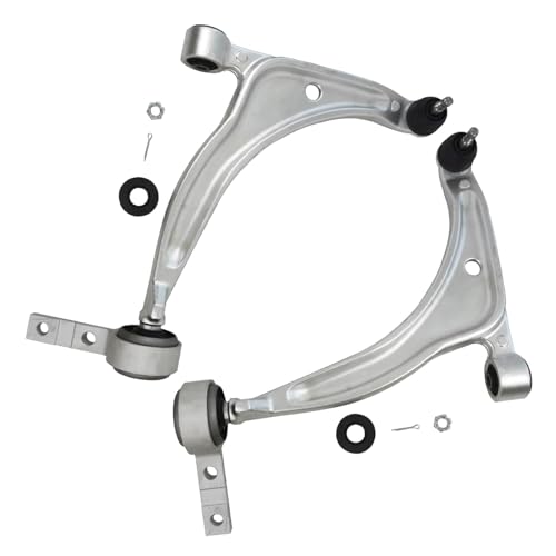 Image of Detroit Axle - 8pc Front Lower Control Arms Kit for 2002-2006 Nissan Altima 2004-2008 Maxima, 2 Control Arms with Ball Joint 2 Outer Tie Rods 2 Inner Tie Rods 2 Rack and Pinion Boots Replacement