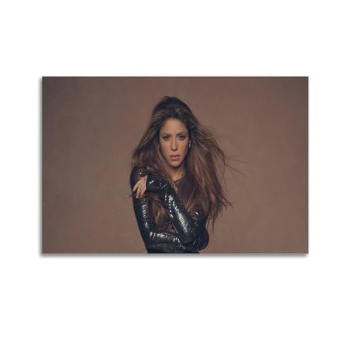 STFHRTFGGH Póster decorativo de Shakira Singer para pared, lienzo y arte impreso, moderno, decoración de dormitorio familiar, 20 x 30 cm