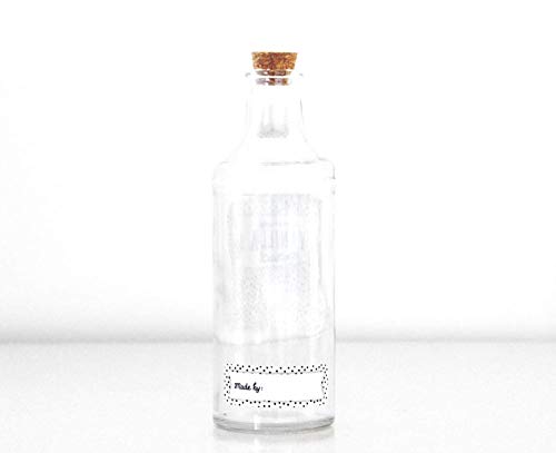 Write-In Vanilla Extract Labels (For 4 Oz Boston Round Bottles) + 2 Accessory Labels - Speckled - 2.5" X 2.685" - Pack Of 05 - Handmade By Conquest Of Happiness #TOP6