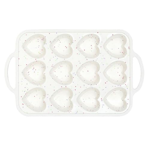 Molde de silicona para muffins SHINEOFI, bandeja resistente al calor reutilizable 2